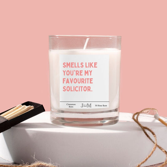 New solicitor. Qualified solicitor. Smells like solicitor. Candle gift. Favourite solicitor - My Store