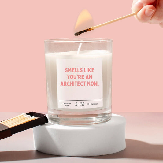 New architect. Qualified architect. Smells like architect. Candle gift. Architecture student school gift. - My Store