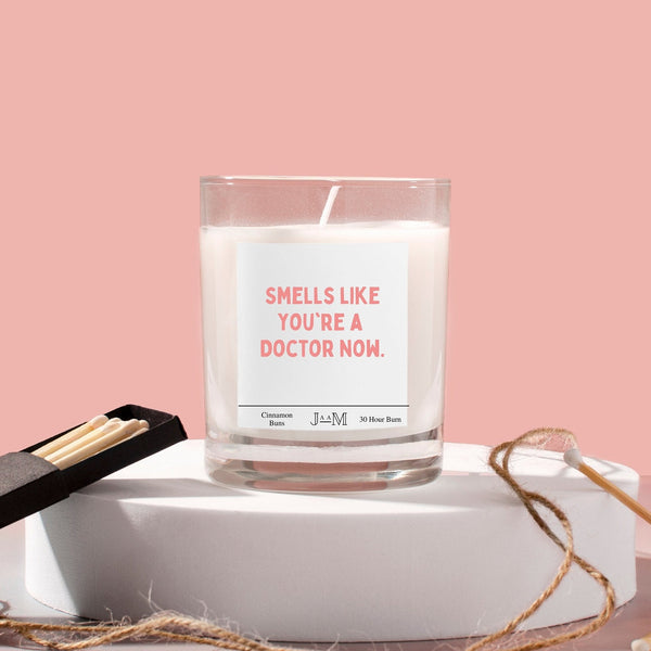 New doctor. Qualified doctor. Smells like doctor. Candle gift. PhD gift. PhD complete - My Store