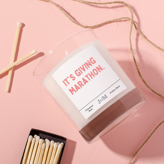 Marathon candle gift. Its giving marathon - My Store