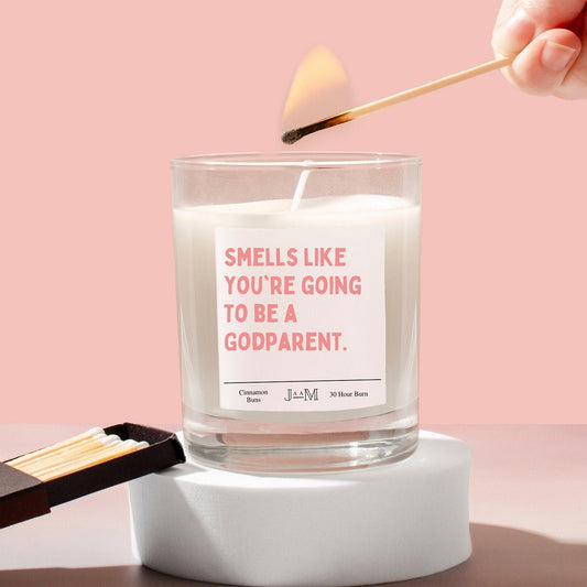 Smells like godparent. godparent proposal. Going to be a godparent. Candle gift godparent - My Store