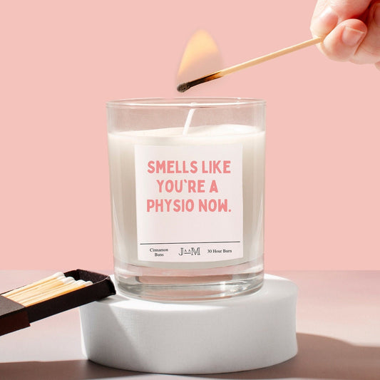 Physio gift. New physiotherapist. Qualified physio. Smells like physio. Candle gift. - My Store