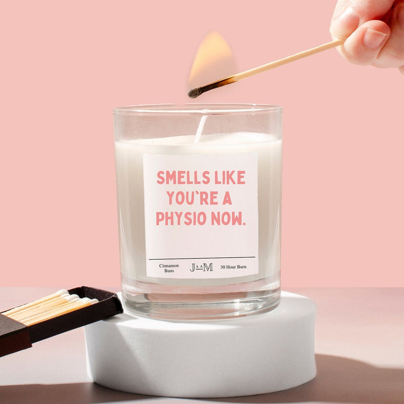 Physio gift. New physiotherapist. Qualified physio. Smells like physio. Candle gift. - My Store