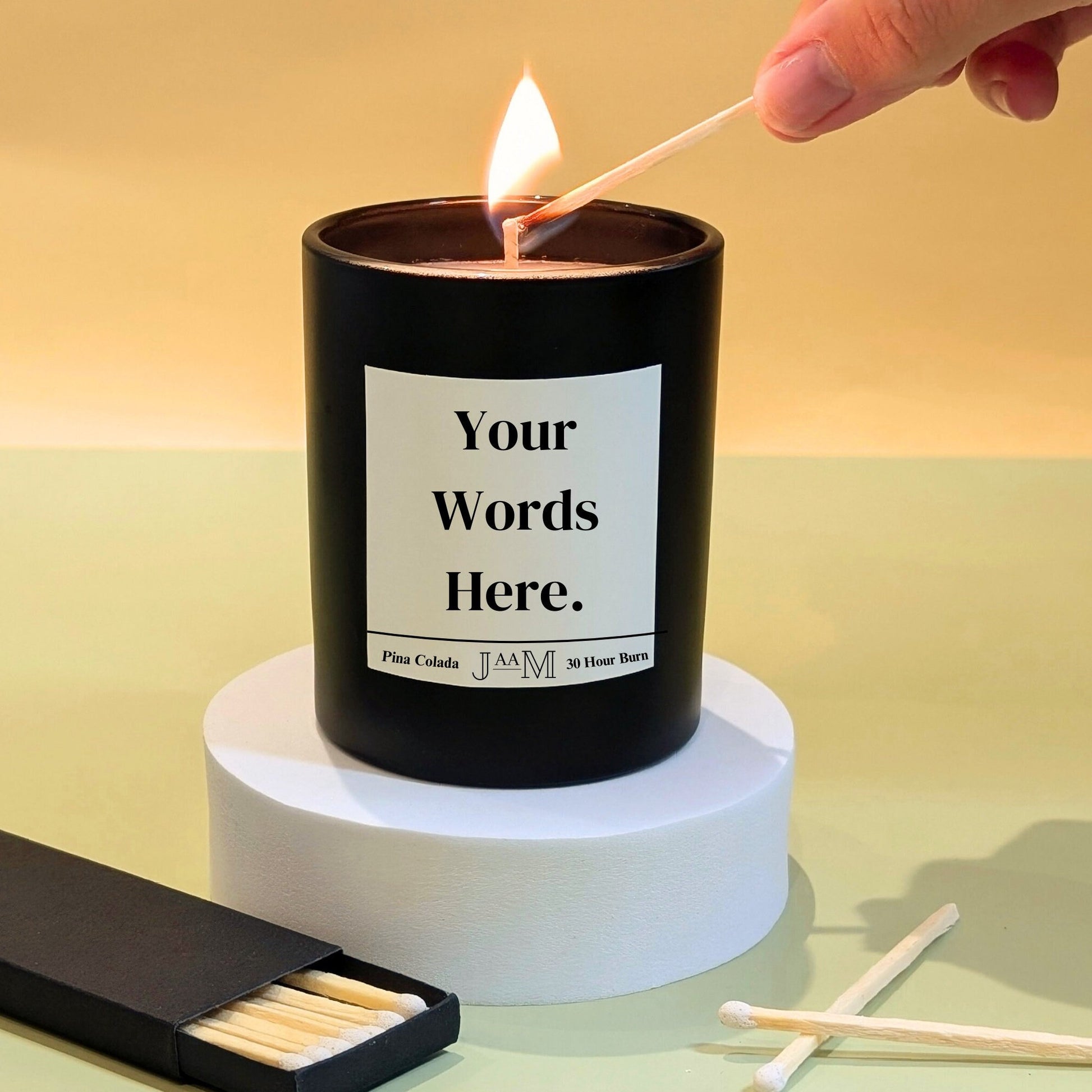Your words here. Personalised gift. Customised gift. Candle personalised. Your text here. Candle gift set. - My Store