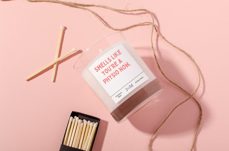 Physio gift. New physiotherapist. Qualified physio. Smells like physio. Candle gift. - My Store