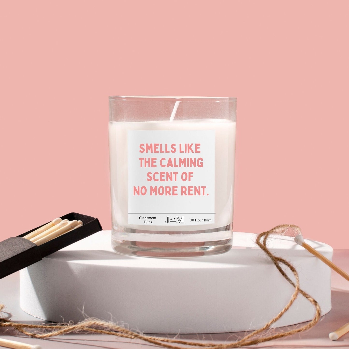 New home gift. No more rent. Cheeky housewarming. Funny candle housewarming - My Store