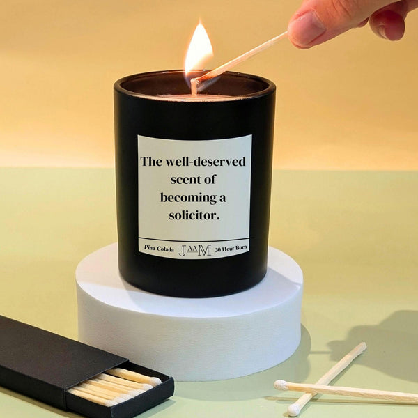 Solicitor gift. New solicitor. Qualified solicitor. Well done solistor. Candle gift - My Store