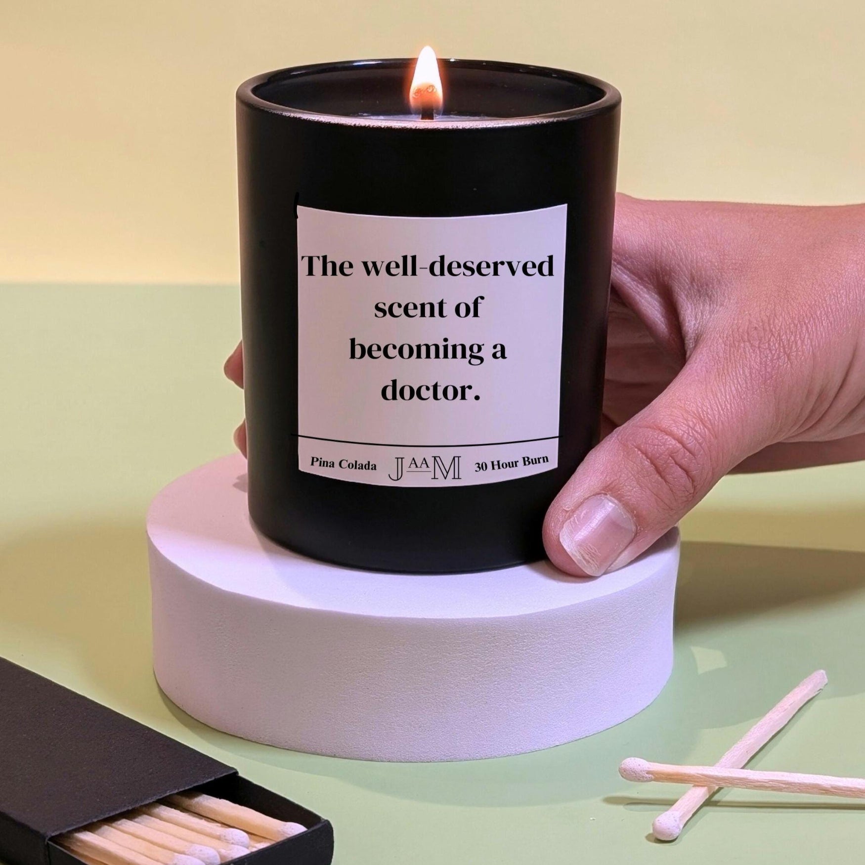 Doctor gift. New doctor. Qualified doctor. Well done doctor. Candle gift - My Store