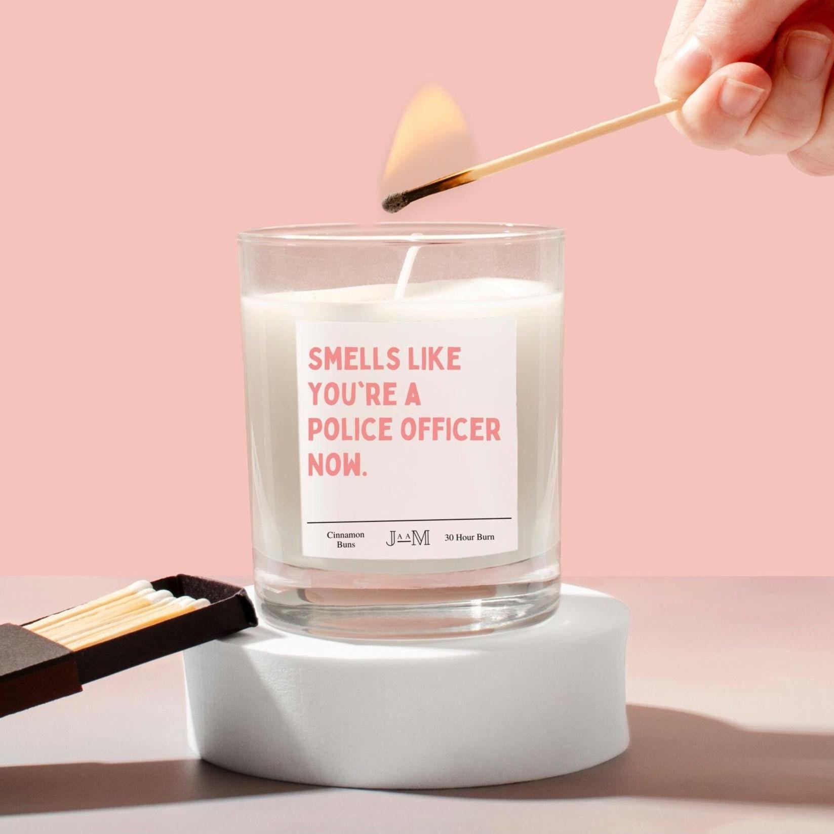 Police officer. Qualified police officer. Smells like police. Candle gift. Police school gift. - My Store