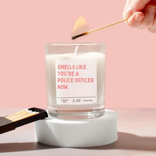 Police officer. Qualified police officer. Smells like police. Candle gift. Police school gift. - My Store
