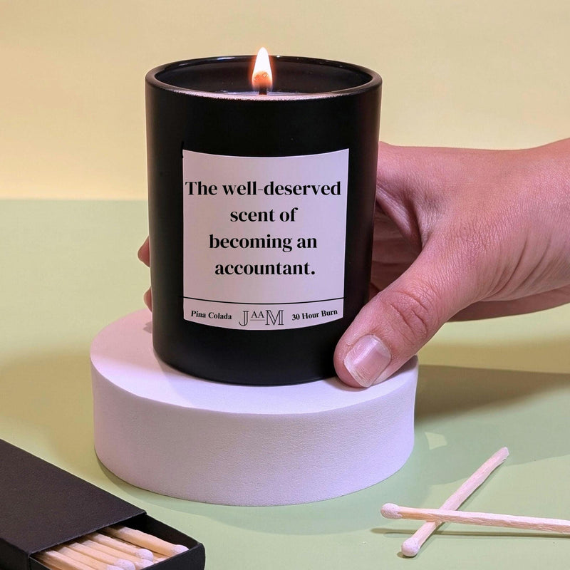 Accountant gift. New accountant. Qualified accountant. Well done accountant. Candle gift - My Store