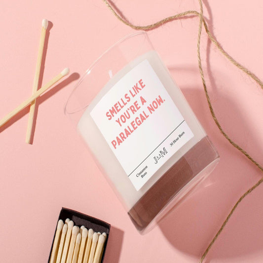 New paralegal. Qualified paralegal .Smells like paralegal. Candle gift. Law school gift. - My Store