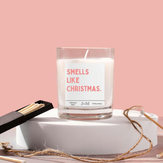 Smells like Christmas. Christmas candle. Christmas decor. Funny Christmas candle - My Store