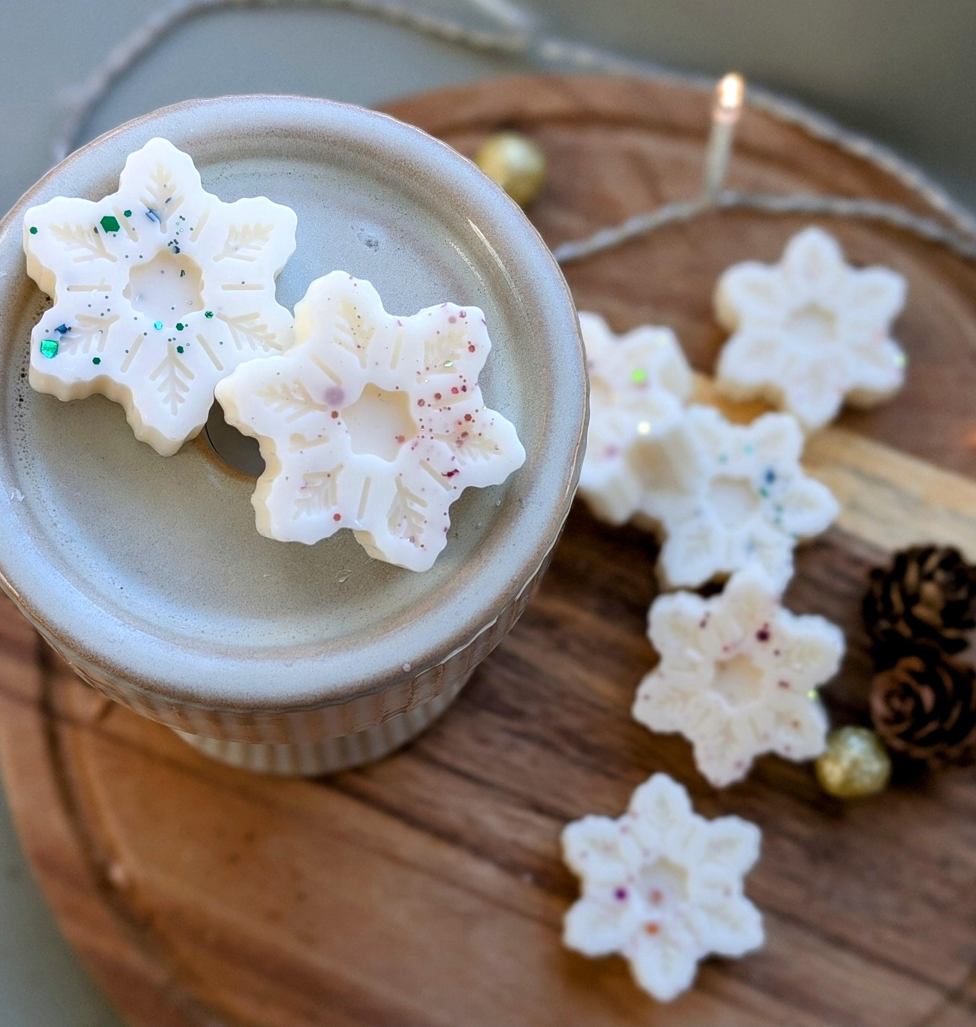Snowflake wax melts. Christmas wax melts. Christmas decor wax melts. Snowflake decor. Wax melt gift set - My Store
