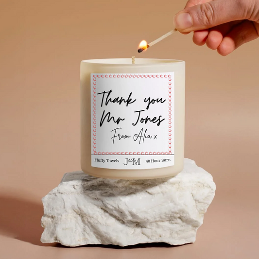 Personalised Thank You Teacher Candle